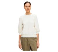SELECTED FEMME Blouse ample encolure ronde manches bouffantes 3/4 Blanc L