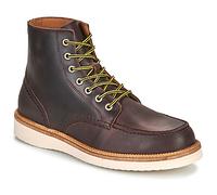 Selected Boots SLHTEO NEW LEATHER MOC-TOE BOOT in Marron 41