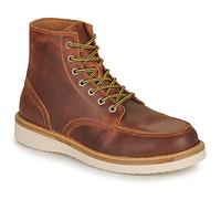 Selected Boots SLHTEO NEW LEATHER MOC-TOE BOOT in Marron 41