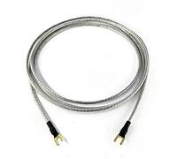 Selected Cable Câble de Terre 2,75 m 1 x 0,50 mm² pour Tourne-Disques, Appareils Phono avec Raccord de Terre, Sabot de Fourche Plaqué Or, Transparent Argenté