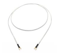 Selected Cable Câble de terre 4m pour tourne-disque, appareils phono avec raccordement à la terre avec cosse à fourche plaquée or, câble de masse 1x 0,50 mm² transparent en argent tressé 400cm