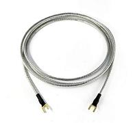 Selected Cable Câble de terre de 75 cm pour tourne-disque, appareils phono avec raccordement de terre avec sabot de fourche plaqué or, câble de terre transparent argenté (0,75 m)