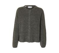 SELECTED FEMME Slflulu New Ls Cardigan Noos en Tricot, Mélange de Gris Moyen., L