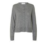 SELECTED FEMME Slfthea Cardigan Noos en Tricot mérinos, Mélange de Gris Moyen., L