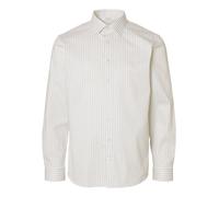SELECTED Chemise 'SLHFilip' beige / blanc, Taille XXL