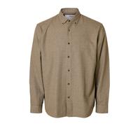 SELECTED Chemise 'SLHREGNOAH' beige foncé, Taille S