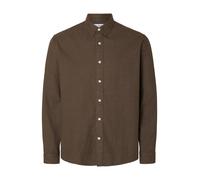 SELECTED Chemise 'SLHREGNOAH' brun foncé, Taille M