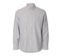 SELECTED Chemise 'SLHRICK' gris / blanc, Taille S