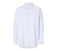 SELECTED Chemisier 'Nova' bleu-gris / blanc, Taille XL