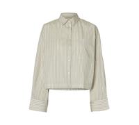 SELECTED Chemisier 'SLFASTHA' beige foncé / blanc, Taille M