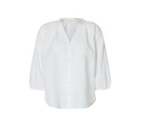 Selected Cleo-alberta Linen Blend 3/4 Sleeve Shirt Blanc 38 Femme