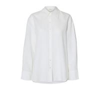 Selected Cleo Oversize Linen Blend Long Sleeve Shirt Blanc 36 Femme