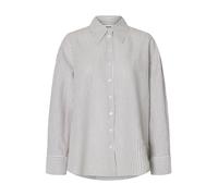 SELECTED Chemisier 'SLFCleo' marron / blanc, Taille L