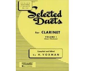 Selected Duets For Clarinet Volume 1 Easy To Medium Classical Clarinet Duets Rubank Educational Library Sheet Music For Students And Teachers Woodwind Duet Book By Himie Voxman