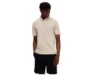 Selected Fave Short Sleeve Polo Beige 2XL Homme
