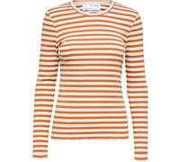Selected Femme Anna Long Sleeve T-Shirt Marron 8 (XS) Female