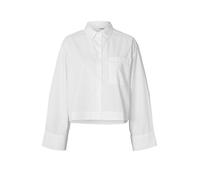 Selected Astha Cropped Boxy Long Sleeve Shirt Blanc 40 Femme