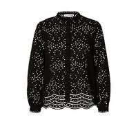 SELECTED FEMME Chemisier à Manches Longues Slftatiana L/S Embr Noos pour Femme, Noir, 38