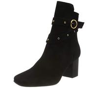 Selected Femme Femme Slfzoey Suede Stud Bottines B Talons, Noir, 36 EU