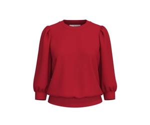 SELECTED FEMME Haut Blouse Ample Encolure Ronde Manches Bouffantes 3/4 à la Mode, Couleurs:Rouge, Taille:XS