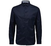 SELECTED FEMME Homme Shdonenew-mark Shirt Ls Noos Chemise Business, Bleu (Navy Blazer), L EU