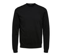 SELECTED FEMME Homme Slhberg Crew Neck B Noos Maillot de surv tement, Noir, L EU