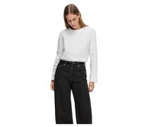 SELECTED FEMME Slfessential Ls Boxy Tee Noos T-Shirt à Manches Longues pour Femme, Blanc éclatant., M