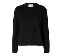 SELECTED FEMME Slfessential Ls Boxy Tee Noos T-Shirt à Manches Longues pour Femme, Noir, XL