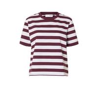 SELECTED FEMME Slfessential SS Striped Boxy Tee Noos, Aubergine, XXL