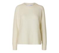 SELECTED FEMME Slflulu Noos Pull en Tricot à col Rond, Blanche-Neige, XS