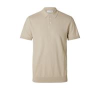 Selected Berg Short Sleeve Polo Beige XL Homme