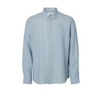 SELECTED FEMME Slhregkylian-Linen T-Shirt Ls Classic Noos, Blue Fog, XL Hommes