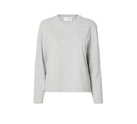 Selected Essential Boxy Long Sleeve T-shirt Gris M Femme