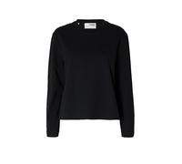 Selected Essential Boxy Long Sleeve T-shirt Noir XS Femme