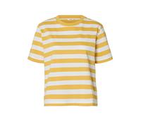 Selected Essential Short Sleeve V Neck T-shirt Jaune XS Femme