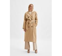 Selected Femme Women's Bern Water Resistant Cotton Long Sleeve Trench Coat Tige de maïs 36 Female