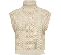 Selected Femme Birth Cable Knit Vest Coquille de sable 10 (S) Female