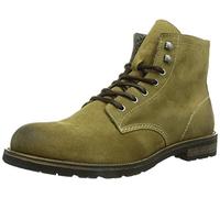 Selected Homme Bottines en Daim Chaud Sel Stone I Bottes à Tige Courte, Vert Olive, 41 EU