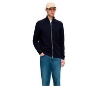 Selected Dane Full Zip Sweater Bleu S Homme