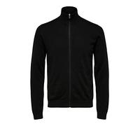 Selected Pull zippé Berg Noir XL Homme