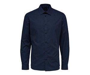 SELECTED HOMME Chemise pour homme coupe ajustée - Bleu - Large
