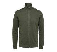 Selected Berg Full Zip Sweater Marron L Homme