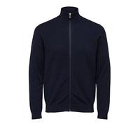 SELECTED HOMME Homme Slhberg B Noos Cardigan À Fermeture Éclair Maillot de survtement, Bleu Marine/Détails : Chiné., XXL EU