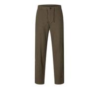 Selected Homme Pantalon Coupe Slim fuselée en Lin mélangé Forest Night M Forest Night M