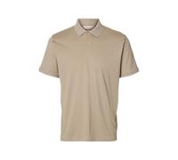 SELECTED HOMME Polo à Manches Courtes pour Homme, Crème, L