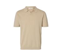 Selected Mattis Short Sleeve Polo Beige M Homme