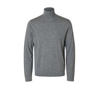 Selected Homme - Pull Homme Col Montant Manches Longues - Homme - Pulls - Gris - Taille: L