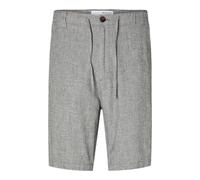 SELETED HOMME Slhregular-Brody Linen Short Noos Pantalon en Lin, Sky Captain/Détails : mélange de W. Oatmeal