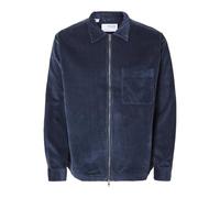 SELECTED HOMME Slh-Jake Cord Overshirt Ls Zip Noos Chemise en Velours côtelé, Sky Captain