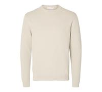 Selected Homme Slhdane Knit Structure Crew Neck Noos Pull en Tricot, Oatmeal, L EU